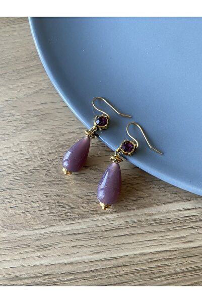 dela otantik Taşlı Zarif Damla Küpe – El Yapımı Sallantılı Küpe - Otantik Bohem Canlı Renkli Bijuteri Takı