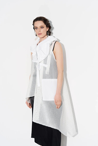 BİZE File Yelek - Beyaz