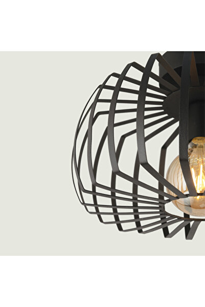 Bella Maison Etoile Metal Plafonyer Avize Siyah (30x70 cm)
