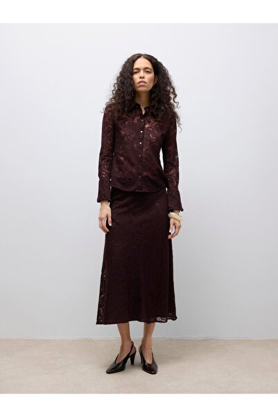 Vero Moda Rock AWURSHILA Mittlere Taille Langer Rock