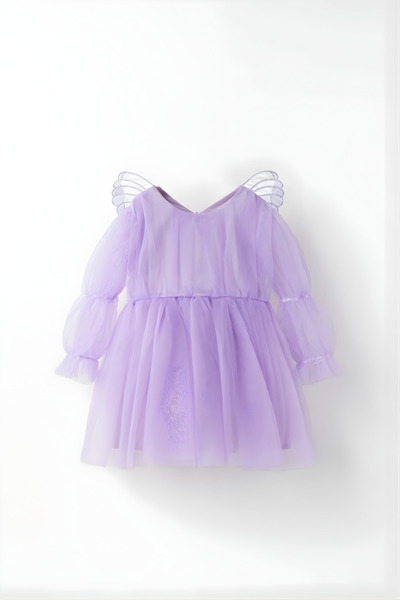 2kids2mom Kız Bebek Çocuk Kanatlı Doğum Günü Parti Düğün Özel Gün Tüllü Astar...