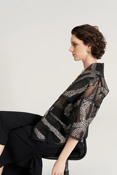 BİZE Parlak Baskılı Ceket