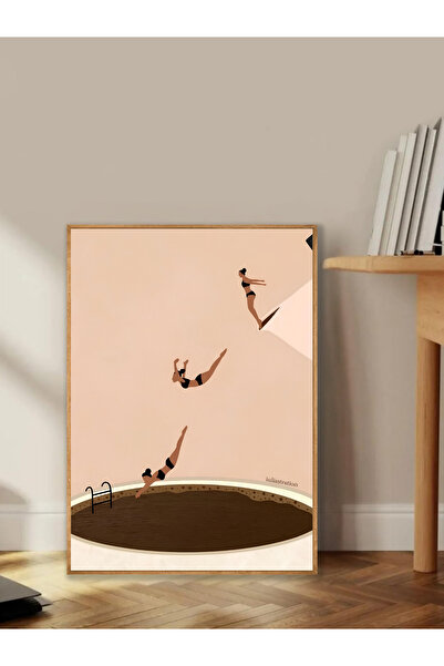 Tuba Decor Tablo dintr-o singură bucată cu rame din lemn pentru sufragerie, sufragerie, bucătărie