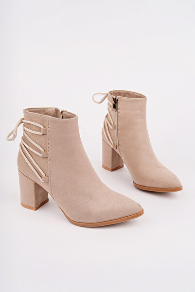 Madam Tarz Greta Thick Heel Lace-Up Boots