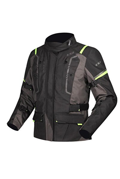 LS2 NARVIK KADIN MONT GRİ-SİYAH-NEON SARI