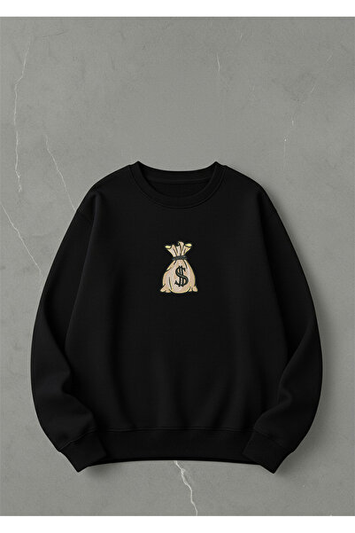 LORVEX Swea tricou cu imprimeu PARA SACK, supradimensionat, unisex, cu guler ...