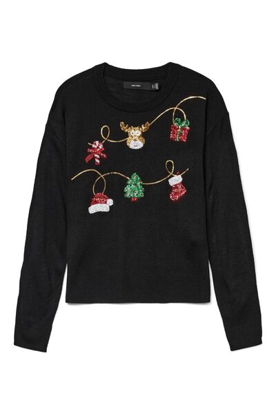 Veromoda Curve Strickpullover VMCGLITTER Strickpullover