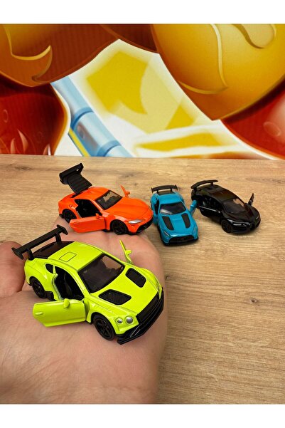 SECTOYS 4-Piece Racing Car Toy Mercedes Amg Gtr Bugatti Lamborgini Racing Car with Opening Doors