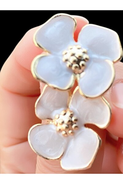 VEGALUXE Enameled Flower Earrings