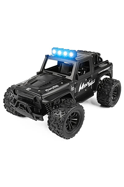 Generic 1:16 Off Road Şarjlı RC Uzaktan Kumandalı Renkli Farlar Siyah Arazi A...