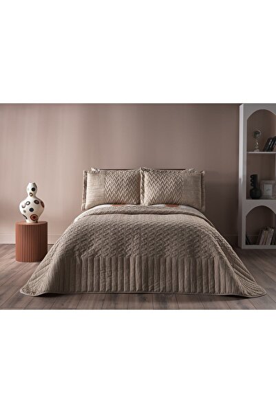 Store Mirage Yatak Örtüsü Bej - Çift Kişilik
