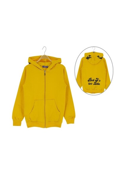 Atabay Kids Atabay 195-10-25 Men's Cardigan with Hood but It's Too Printed 2 Threads Size 3/10 Years Old