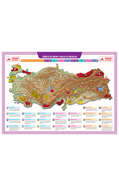 paraf yayınları PARAF AKADEMİ HARİTA AFİŞİ KUŞE KAĞIT TÜRKİYE VE DÜNYA