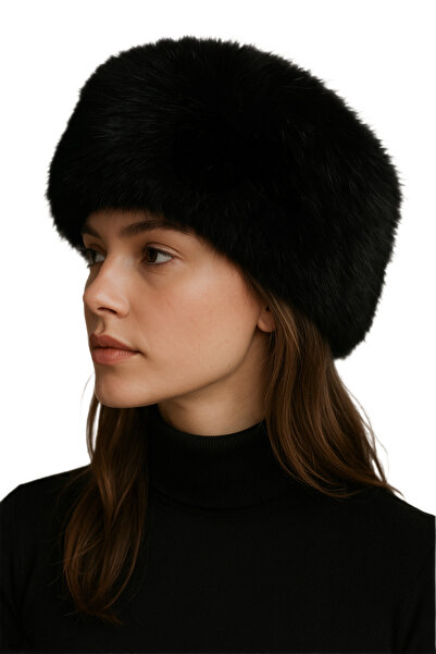 CosmoOutlet Women's Black Color Winter Faux Fur Plush Russian Ushanka Hat
