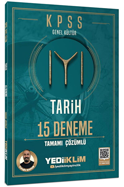 Yediiklim Yayınları Yediiklim KPSS Genel Kültür Tarih 15 Deneme Tamamı Çözümlü