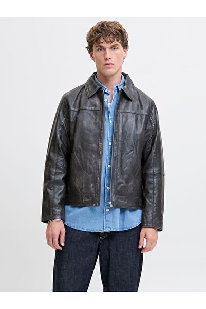 Jack & Jones Lederjacke Lederjacke