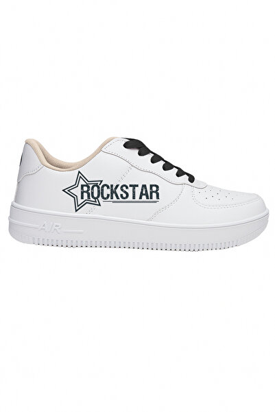 MECH BUTİK Pantofi sport alb unisex cu șireturi cu imprimeu Y2k Star Star