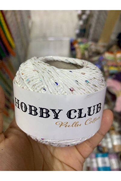 hobby club Pullu Yaldızlı El Örgü İpi 50 gram 90 metre