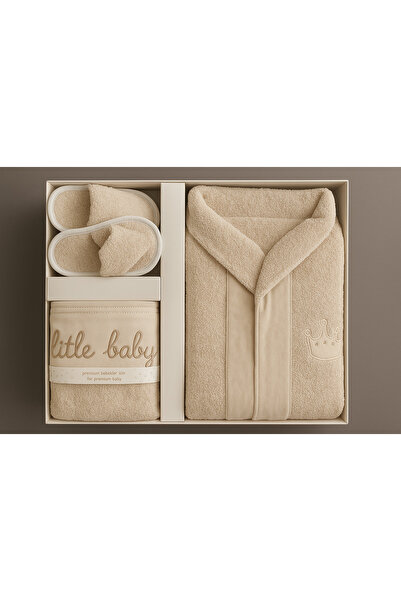 mini mia %100 Pamuklu Premium Bebek Bornozu- 0-2 yaş Özel Kutusunda Hediyelik