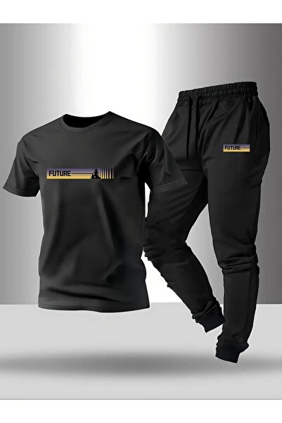 CLASİVA Unisex Printed Oversize Sports Special Design Tracksuit Set
