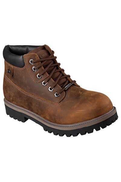 SKECHERS Sergeants Verdict Men’s Waterproof Trekking Boots, Brown Oiled Leath...