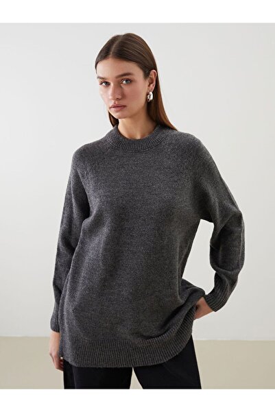 LC Waikiki LCW Modest Bisiklet Yaka Oversize Kadın Triko Tunik