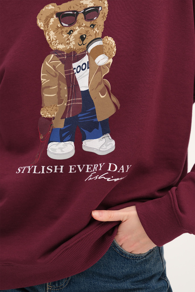 Addax Суитшърт с мечешки принт S10567