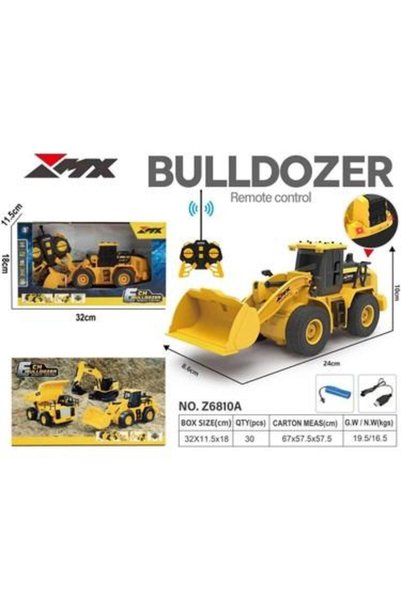 Online 1:24 Ölçek 6 Kanallı Full Fonksiyonlu Uzaktan Kumandalı Şarjlı Bulldoz...