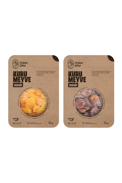 OnlineÇiftçi Sarı Kayısı 400Gr ve Günkurusu Kayısı 400Gr İkili Set