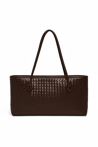 Die Fein حقيبة يد وكتف نسائية طويلة بتفاصيل محبوكة من ميركان ستورز