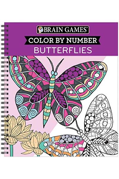New Seasons Brain Games Color By Number Butterflies