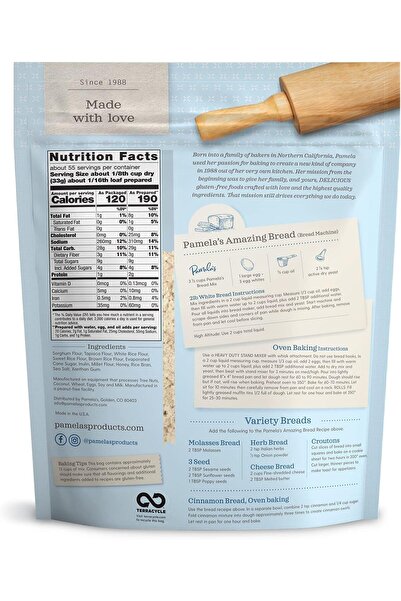 Pamela 's Products - All Natural Bread Mix, Gluten-Free, 4 lbs