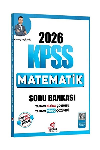 Anla Kazan Yayınları Tekrar Akademi 2026 KPSS Matematik Soru Bankası Çözümlü