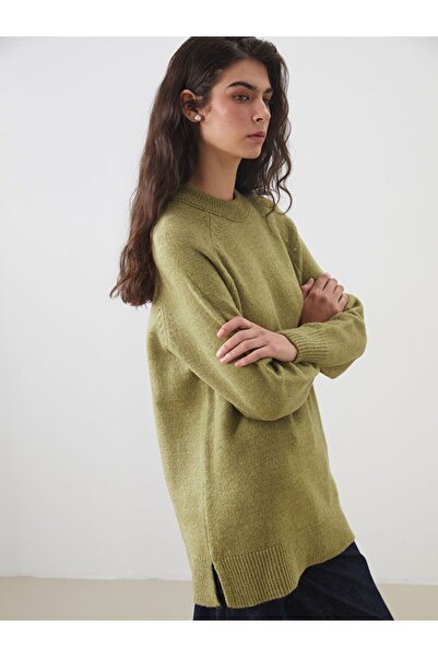 LC Waikiki LCW Modest Bisiklet Yaka Oversize Kadın Triko Tunik