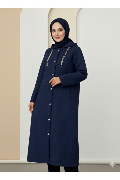 lavrisa Kapitone Uzun Kollu Kapüşonlu Mevsimlik Mont