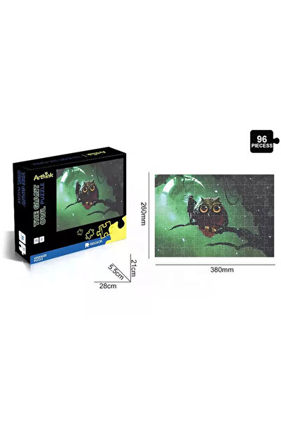 Arthink Puzzle Fosforescent 96 Piese - Bufnita Uriasa