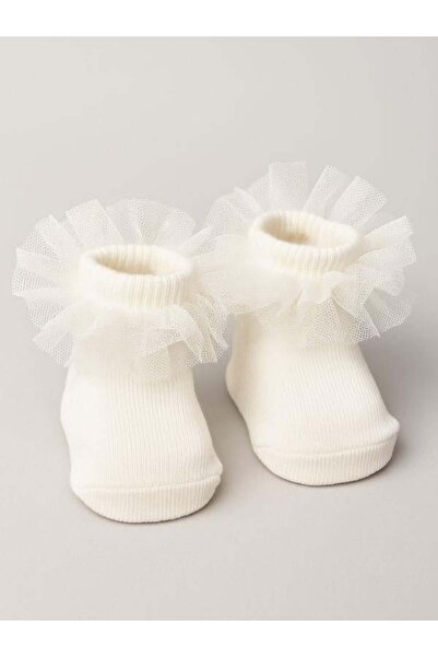 Zekids Baby Cotton Tulle Short Socks