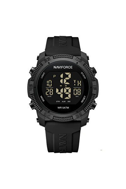 Naviforce Ceas de mână bărbătesc sport casual la modă digital negru