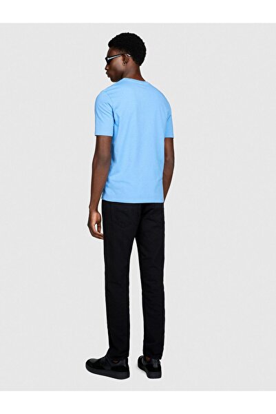 Sisley Ανδρικό μπλουζάκι 100% βαμβακερό με κανονική εφαρμογή με τσέπες 323A3096S1033-SIS3B5