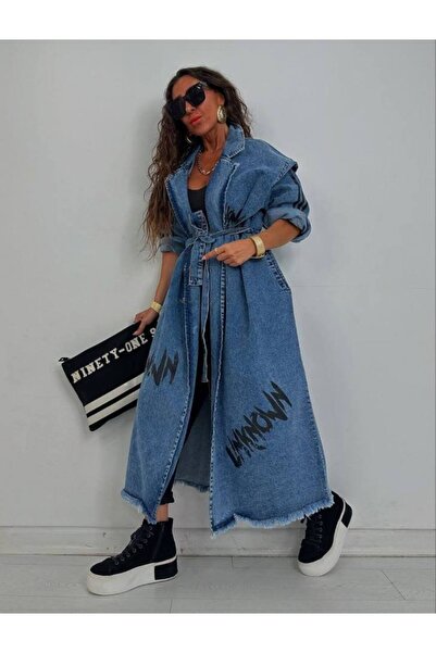 Kokoş Kadını DENİM TRENÇKOT