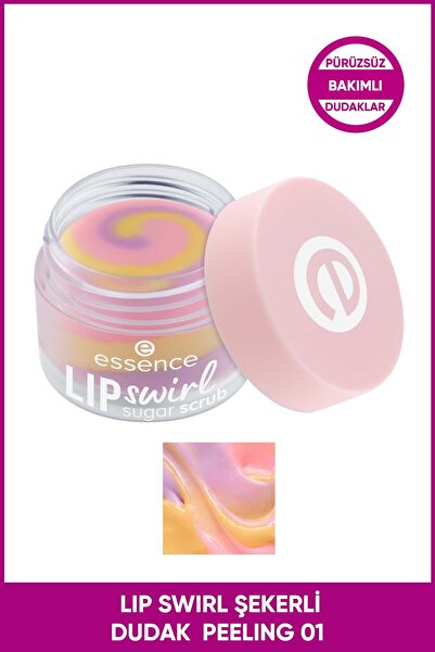 Essence lip swirl şekerli dudak peeling 01