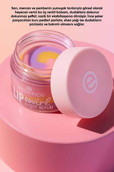Essence lip swirl şekerli dudak peeling 01