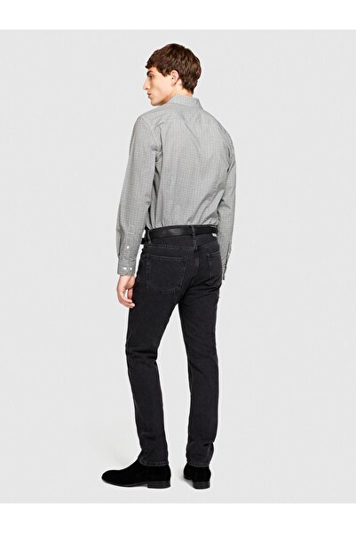 Sisley Men's 100% Cotton Square Printed Poplin Shirt 323A5Pfrsq02D-Sis65Q