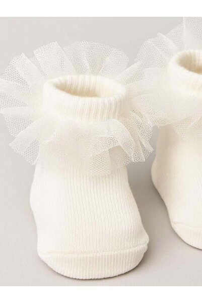 Zekids Baby Cotton Tulle Short Socks