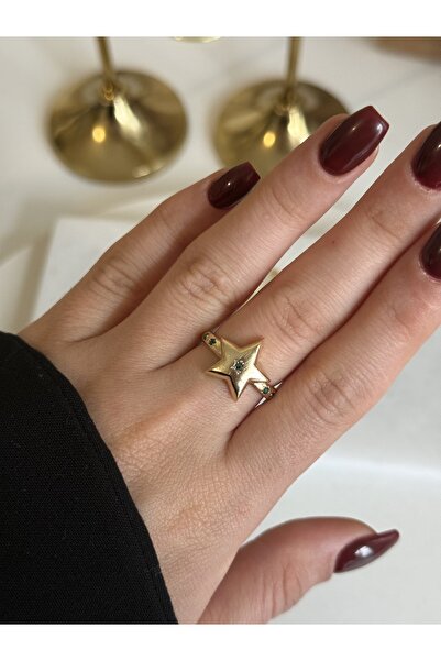 HOUSEKİ خاتم قابل للتعديل على شكل نجمة كبيرة