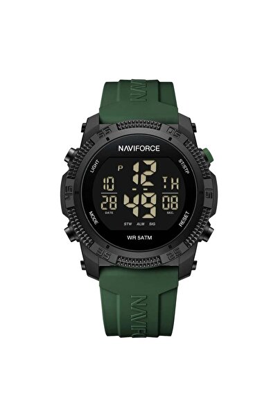 Naviforce Ceas de mână bărbătesc sport digital stil militar casual verde