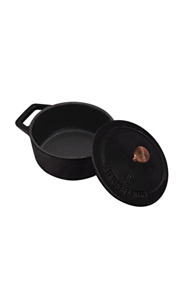 Berlinger Haus Liatinový plech na pečenie s pokrievkou 12 cm Kolekcia Black Rose