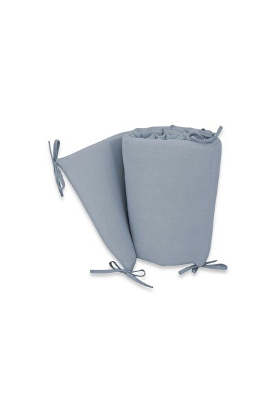 Qmini Aparatoare pentru patut, Qmini, 180x30 cm, Bumbac, Jeans