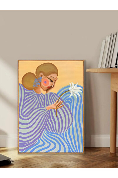 Tuba Decor Tablo dintr-o singură bucată cu rame din lemn pentru sufragerie, s...