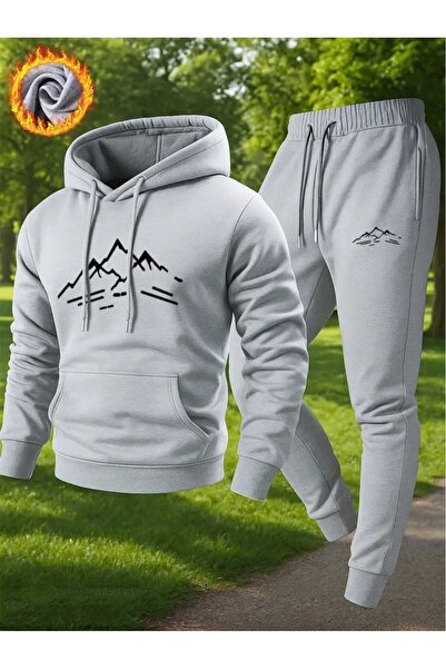 ORVIO Group Men's Mountain View Hooded Tracksuit Set